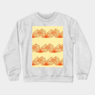 Orange abstraction on a yellow background Crewneck Sweatshirt